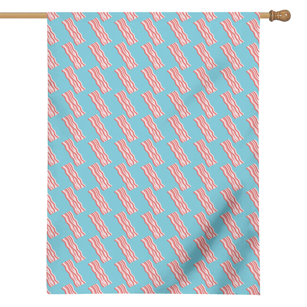 Blue Bacon Pattern Print House Flag