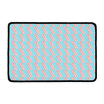 Blue Bacon Pattern Print Kitchen Mat