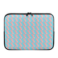 Blue Bacon Pattern Print Laptop Sleeve