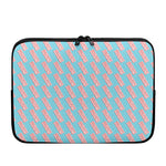 Blue Bacon Pattern Print Laptop Sleeve
