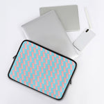 Blue Bacon Pattern Print Laptop Sleeve