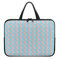 Blue Bacon Pattern Print Laptop Sleeve With Handle