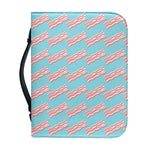Blue Bacon Pattern Print Leather Bible Cover