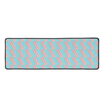 Blue Bacon Pattern Print Long Kitchen Mat