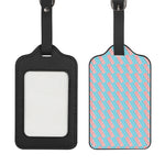 Blue Bacon Pattern Print Luggage Tag