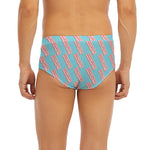 Blue Bacon Pattern Print Men's Briefs