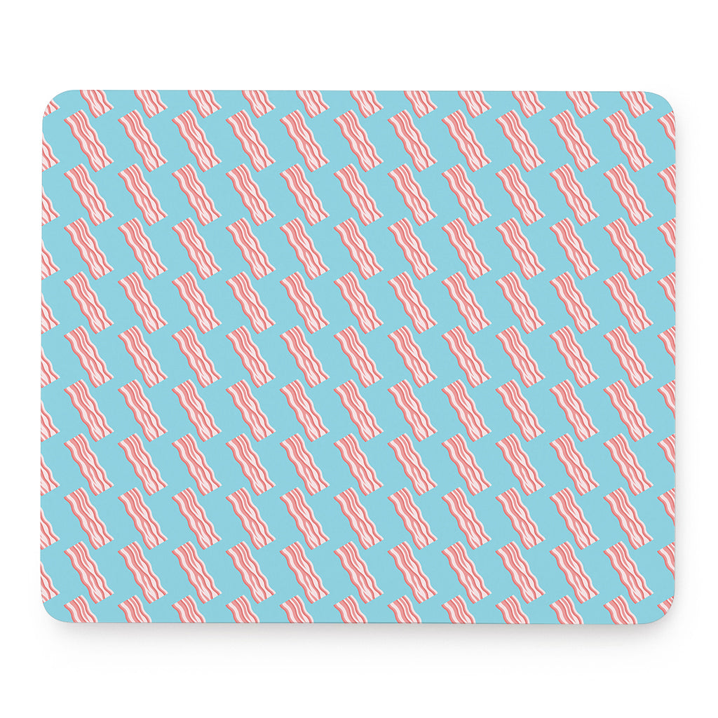 Blue Bacon Pattern Print Mouse Pad