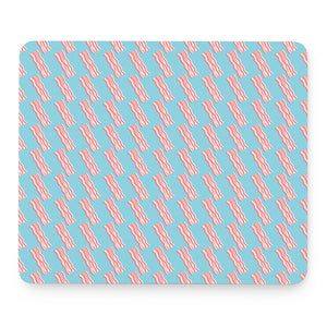 Blue Bacon Pattern Print Mouse Pad