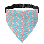 Blue Bacon Pattern Print Over The Collar Dog Bandana