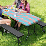 Blue Bacon Pattern Print Picnic Table Cover