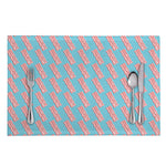 Blue Bacon Pattern Print Placemat