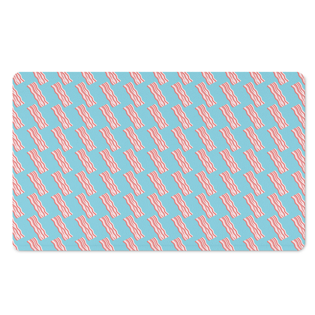 Blue Bacon Pattern Print Polyester Doormat