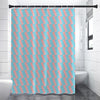 Blue Bacon Pattern Print Premium Shower Curtain