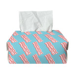 Blue Bacon Pattern Print Rectangle Tissue Box Cover