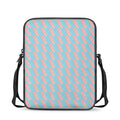 Blue Bacon Pattern Print Rectangular Crossbody Bag