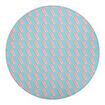 Blue Bacon Pattern Print Round Blanket