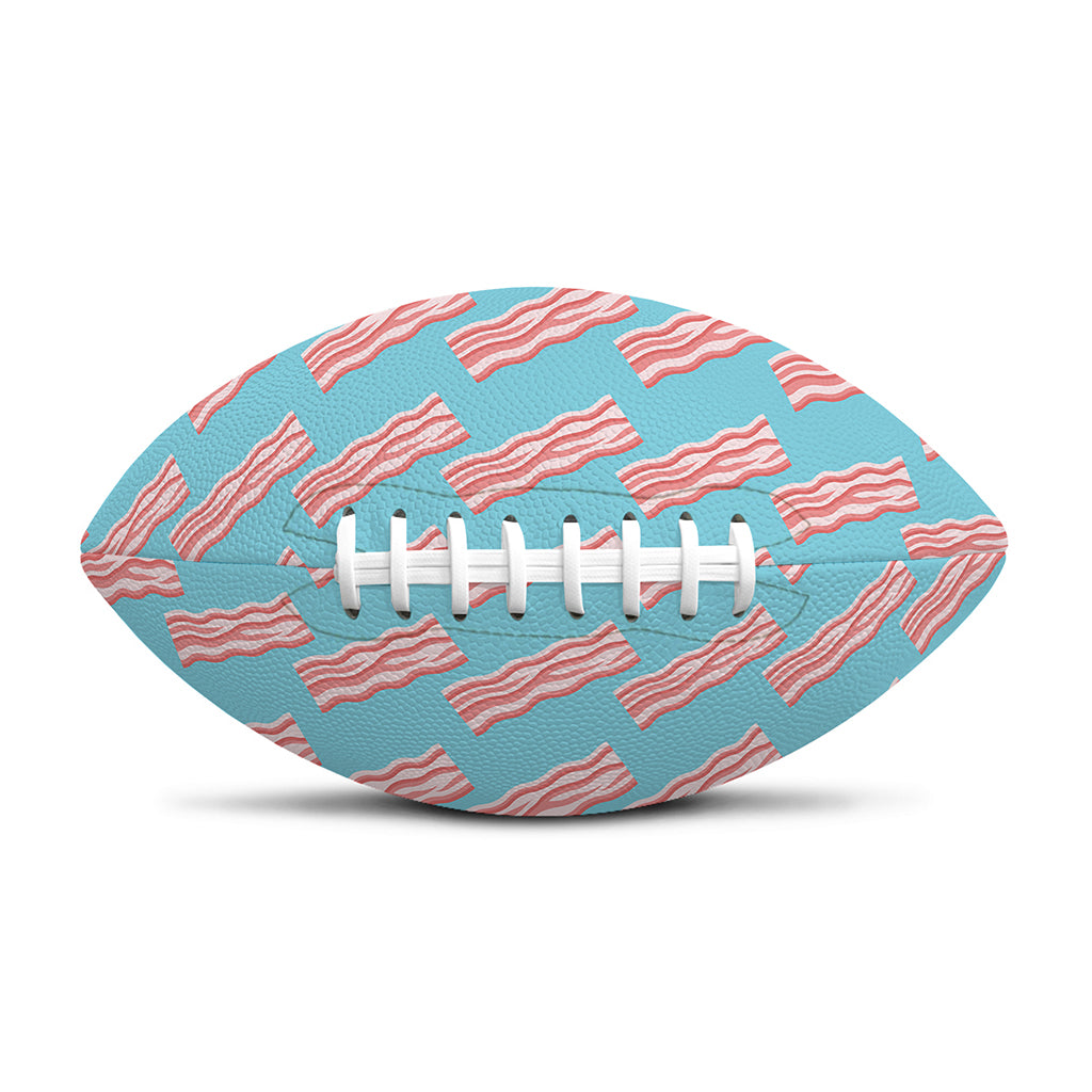 Blue Bacon Pattern Print Rugby Ball