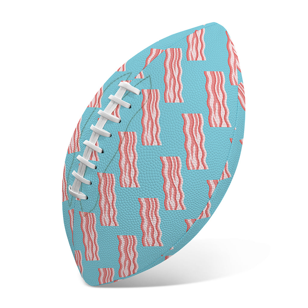 Blue Bacon Pattern Print Rugby Ball