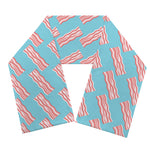 Blue Bacon Pattern Print Scarf
