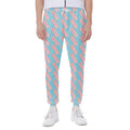 Blue Bacon Pattern Print Joggers
