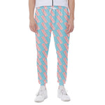 Blue Bacon Pattern Print Scuba Joggers