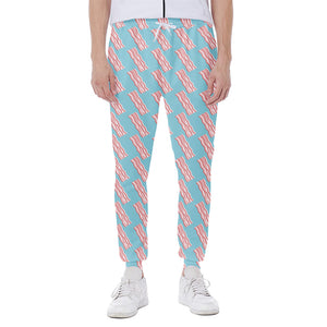 Blue Bacon Pattern Print Scuba Joggers