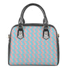 Blue Bacon Pattern Print Shoulder Handbag