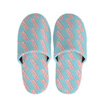 Blue Bacon Pattern Print Slippers