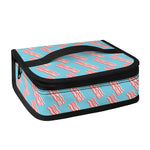 Blue Bacon Pattern Print Small Lunch Bag