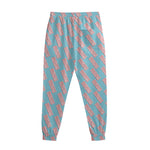 Blue Bacon Pattern Print Sweatpants