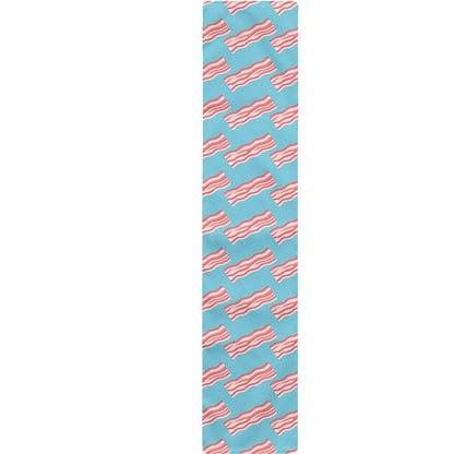 Blue Bacon Pattern Print Table Runner