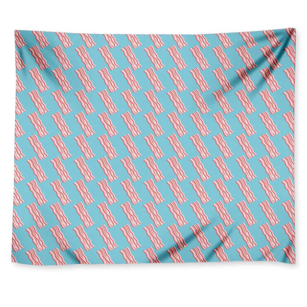 Blue Bacon Pattern Print Tapestry