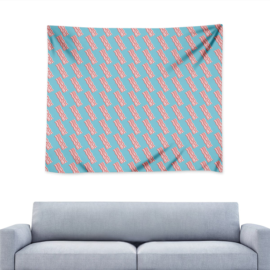 Blue Bacon Pattern Print Tapestry