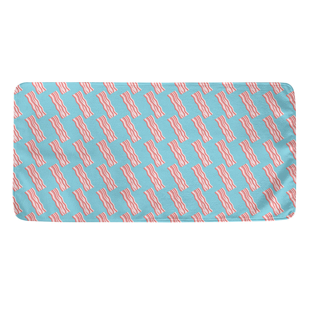 Blue Bacon Pattern Print Towel