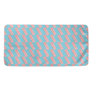 Blue Bacon Pattern Print Towel