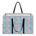 Blue Bacon Pattern Print Utility Tote Bag