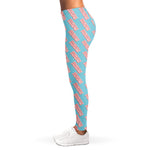 Blue Bacon Pattern Print Women's Leggings