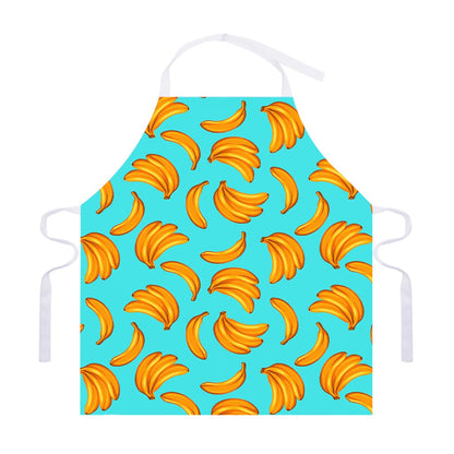 Blue Banana Pattern Print Adjustable Apron