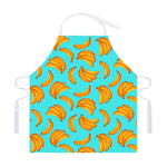 Blue Banana Pattern Print Adjustable Apron