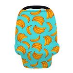 Blue Banana Pattern Print Baby Seat Cover
