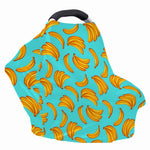 Blue Banana Pattern Print Baby Seat Cover