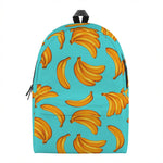 Blue Banana Pattern Print Backpack