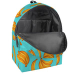Blue Banana Pattern Print Backpack