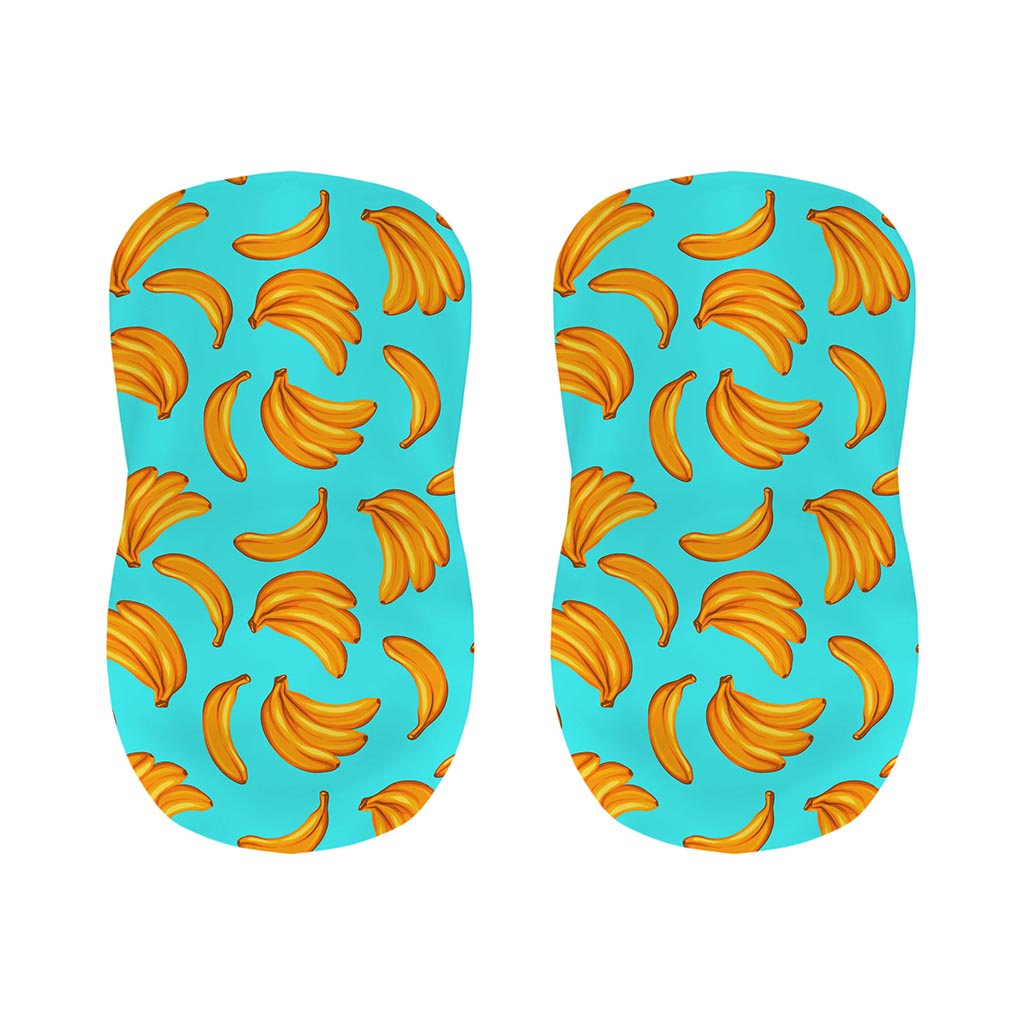 Blue Banana Pattern Print Bar Stool Covers