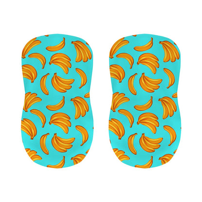 Blue Banana Pattern Print Bar Stool Covers
