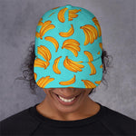 Blue Banana Pattern Print Baseball Cap