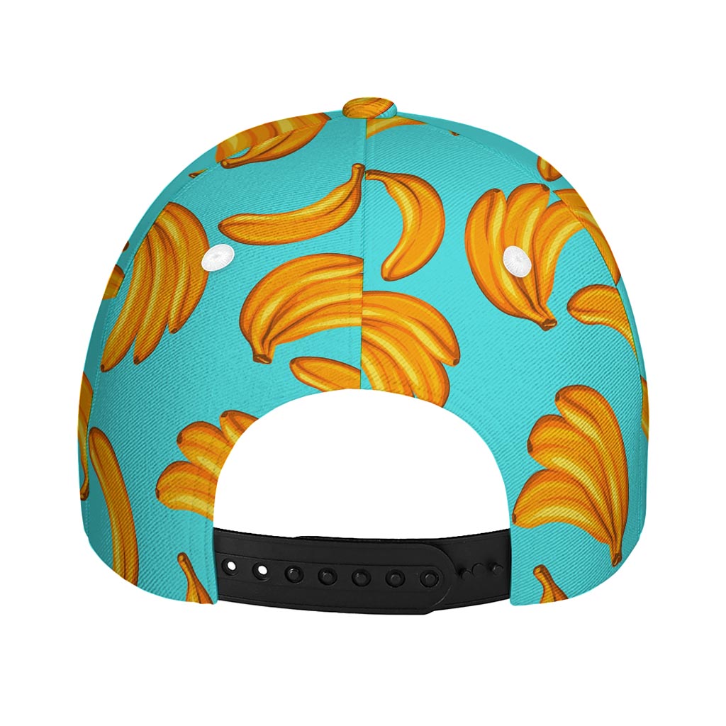Blue Banana Pattern Print Baseball Cap