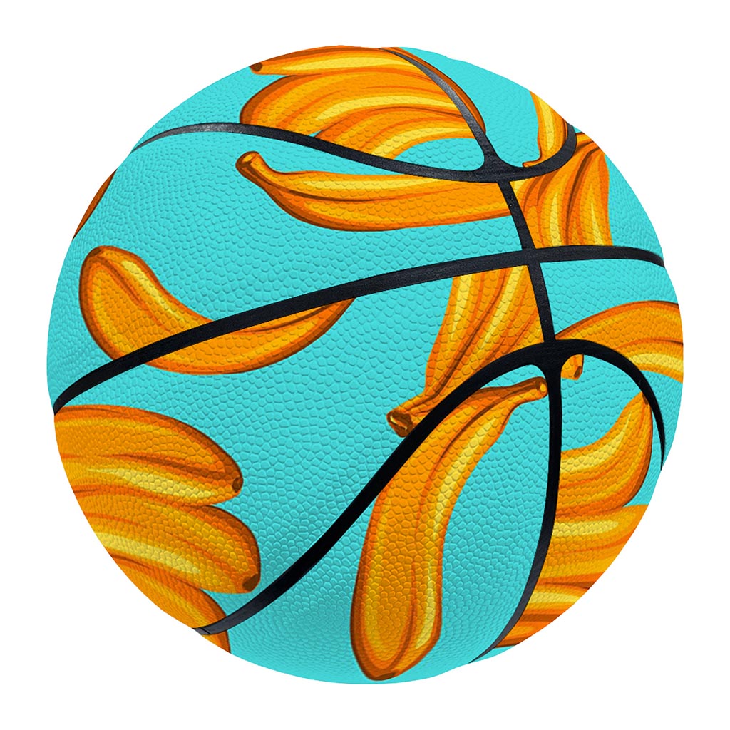 Blue Banana Pattern Print Basketball