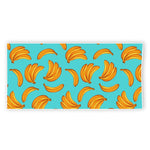 Blue Banana Pattern Print Beach Towel