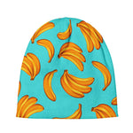 Blue Banana Pattern Print Beanie